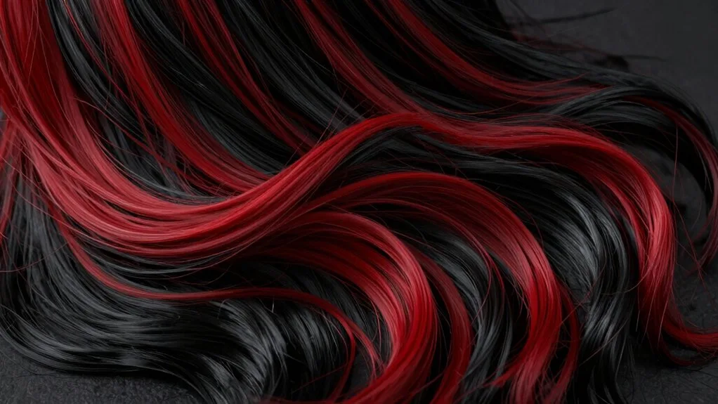 crimson and black swirls