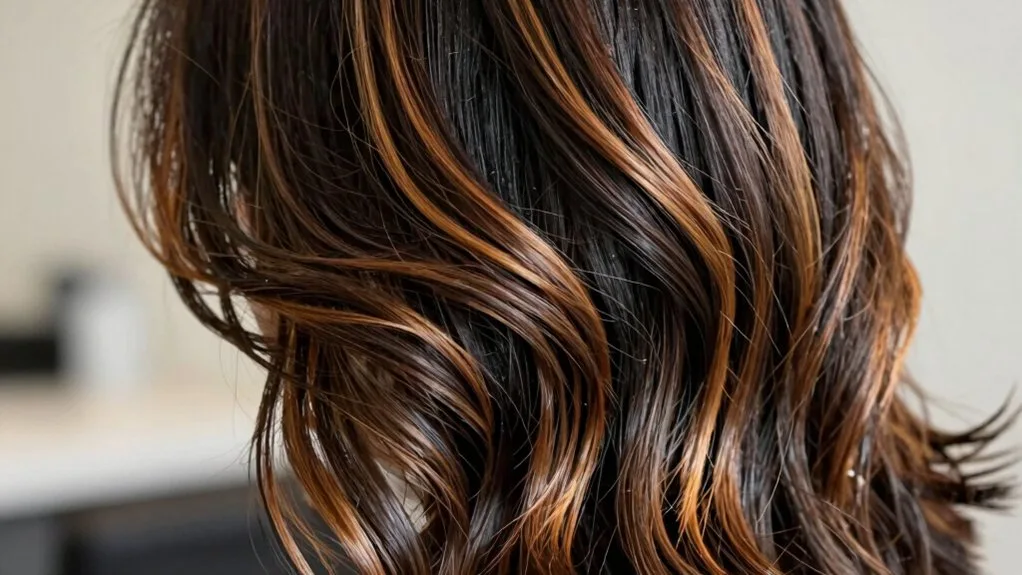 dimensional caramel brunette color