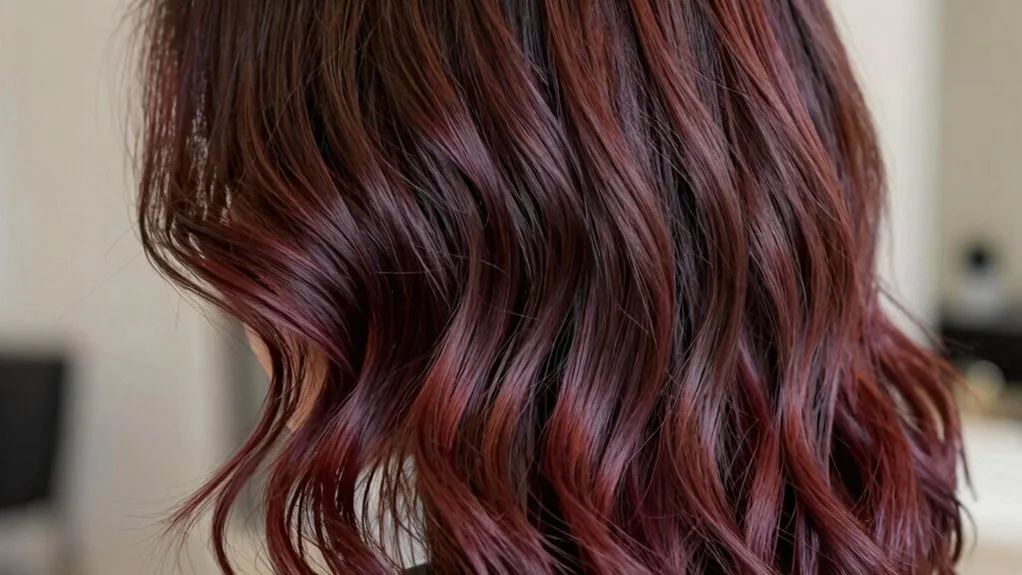 dimensional cherry gradient hair