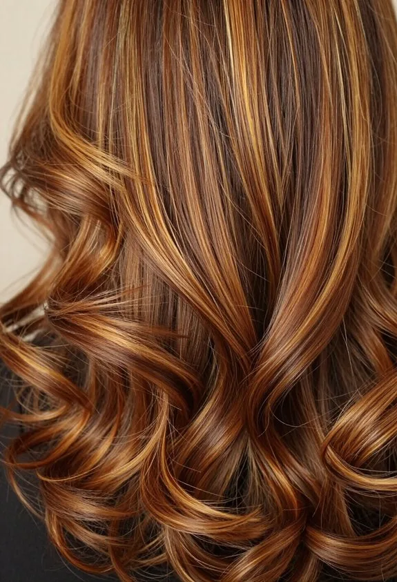 dimensional cinnamon swirl hair