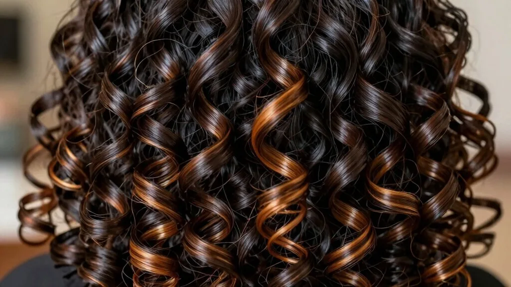 dimensional curly hair color