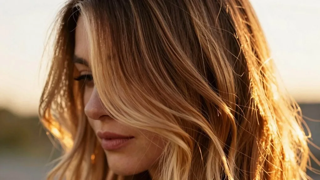 dramatic bronde ombre contrast
