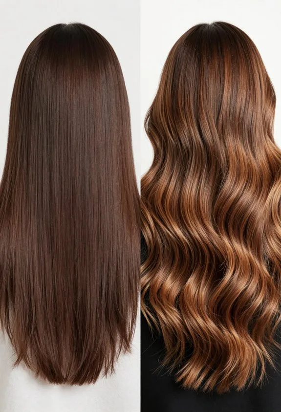 dramatic brown hair transformations