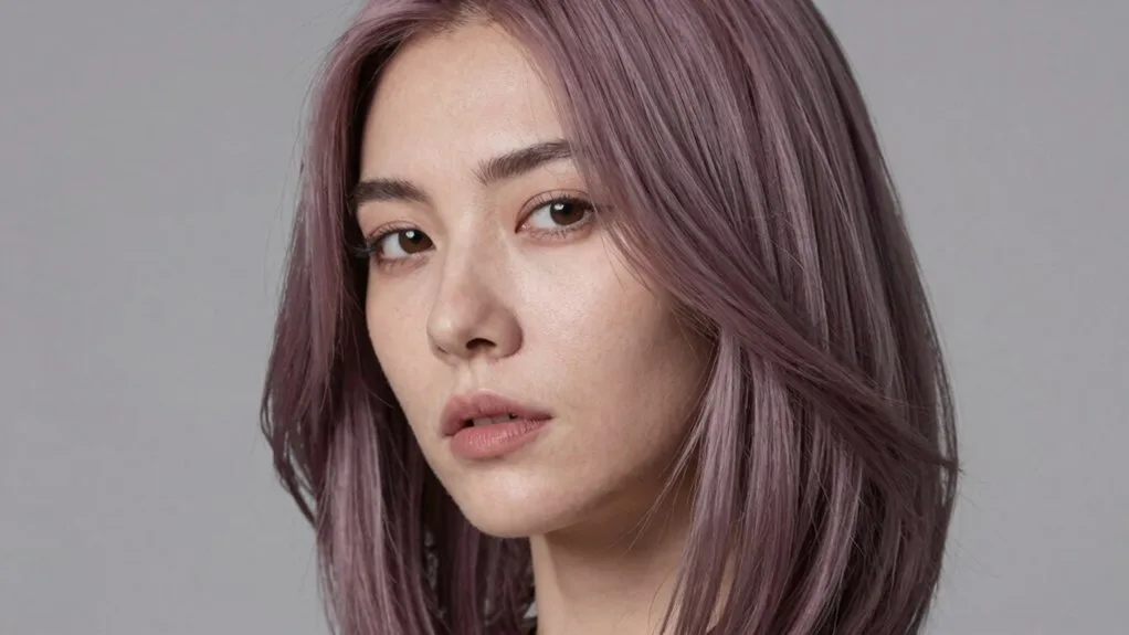 dusty mauve for cool brunettes