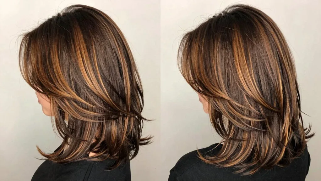 dynamic caramel ribbon highlights