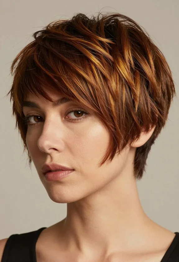 dynamic choppy pixie hairstyle