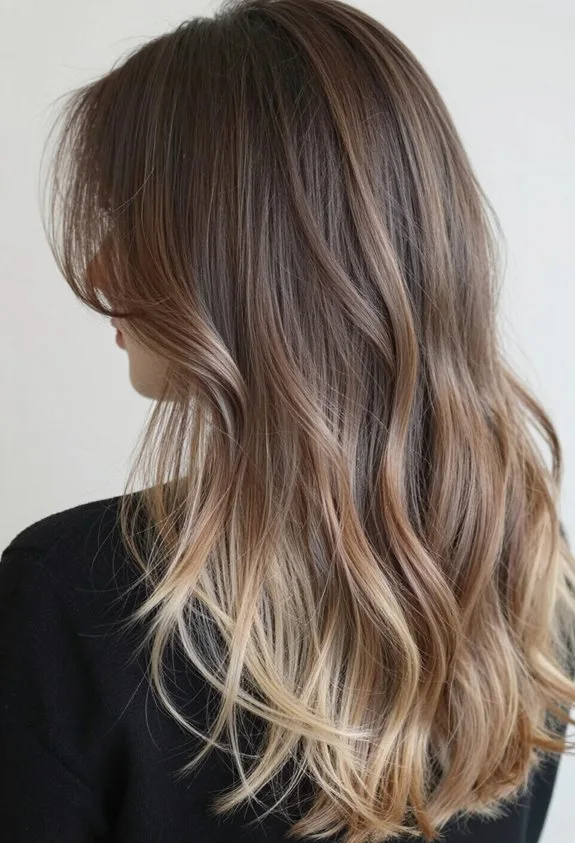 effortless ash brown balayage