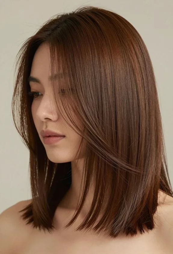 effortless mid length straight style
