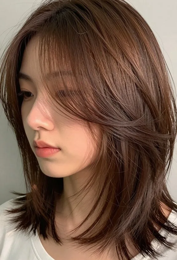 effortless textured shag hairstyle