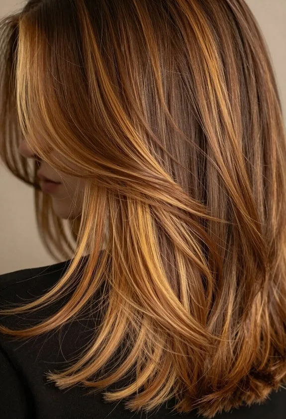 effortless warm brown balayage