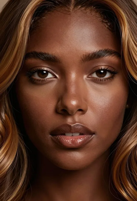 effortlessly chic face framing highlights