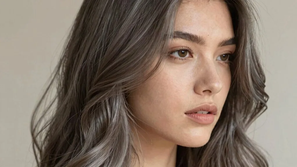 elegant ash brunette sophistication