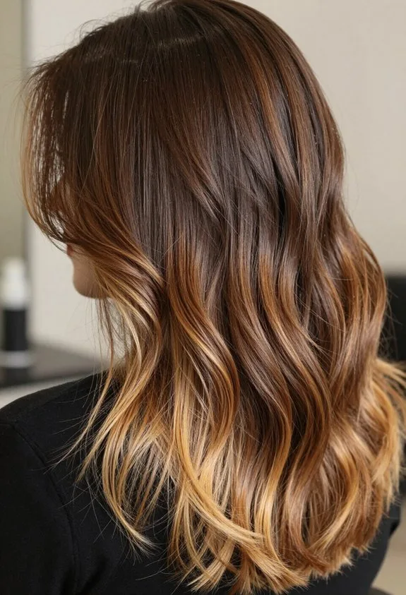 elegant dark chocolate ombre