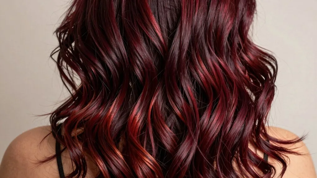 elegant deep burgundy hues