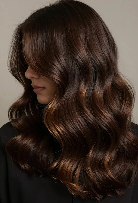 elegant long chocolate waves