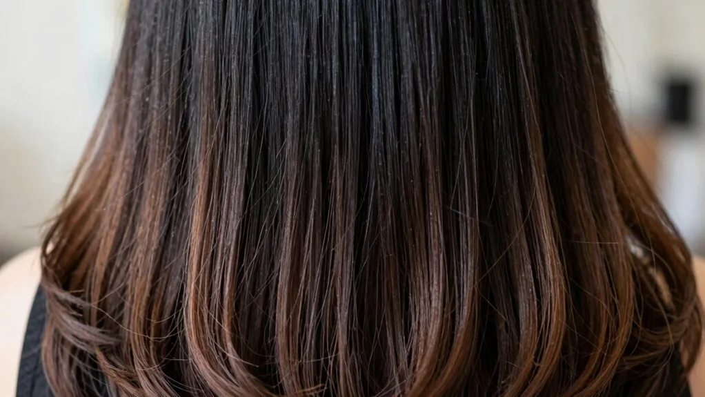 elegant low maintenance espresso ombre