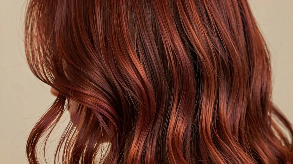 elegant muted auburn sophistication