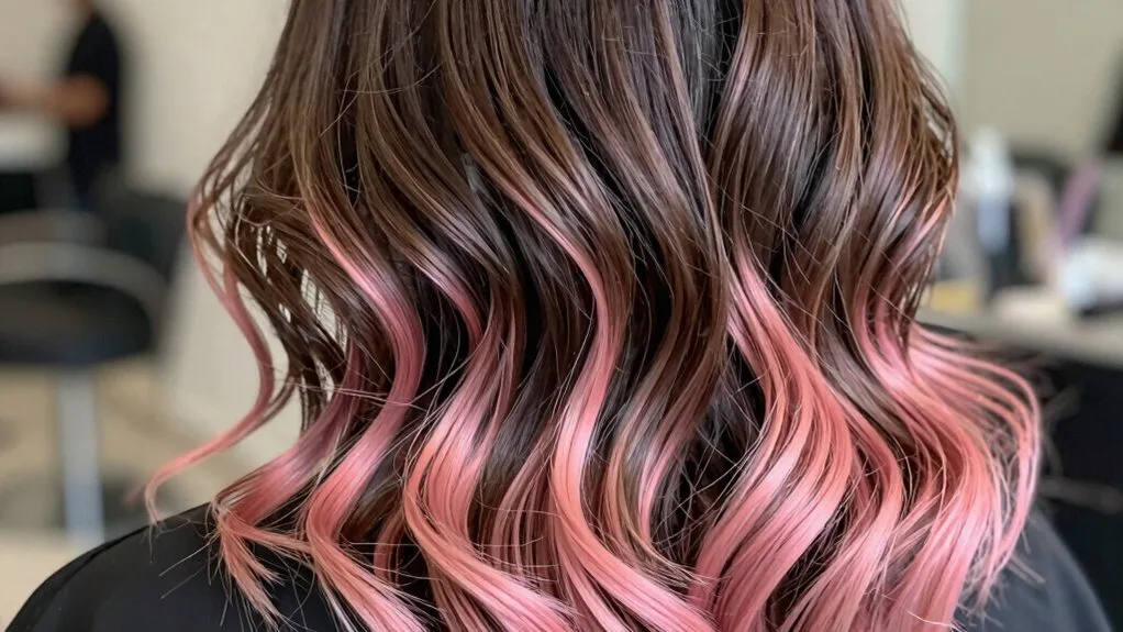 ethereal pastel pink highlights