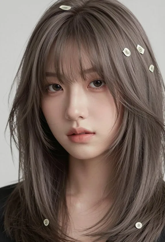 face framing ash brown highlights