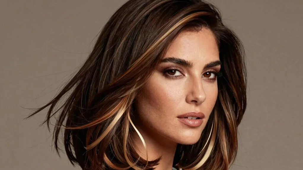 face framing chocolate highlights technique