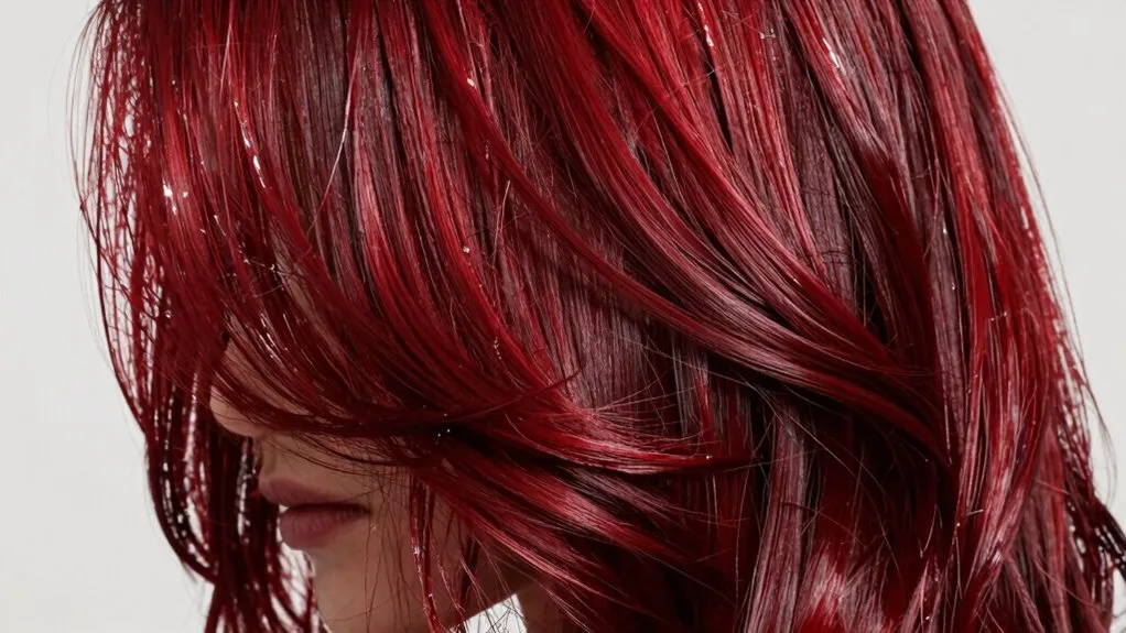 glossy bold candy red