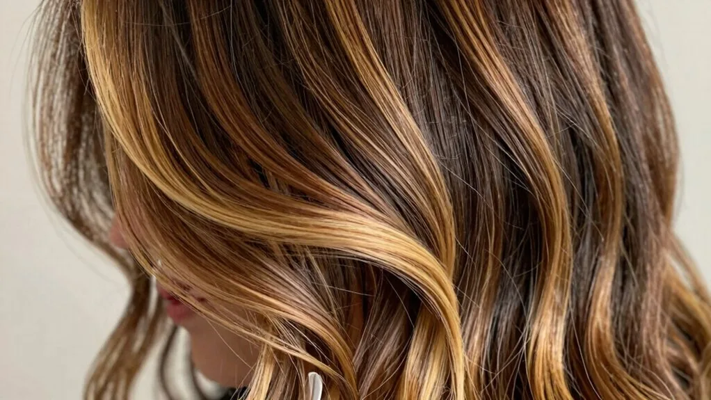 golden highlights on espresso