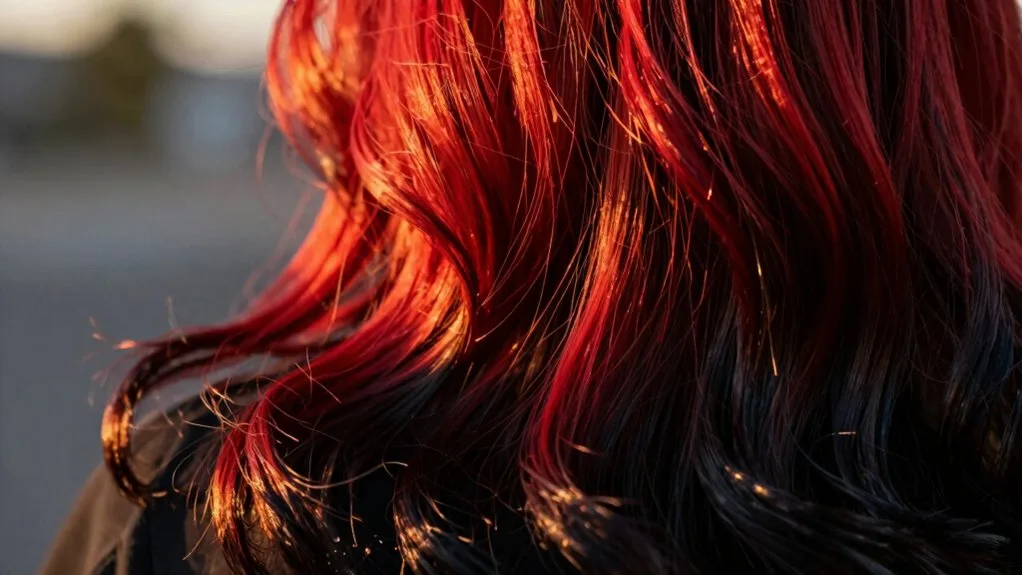 gradient sunset hair color