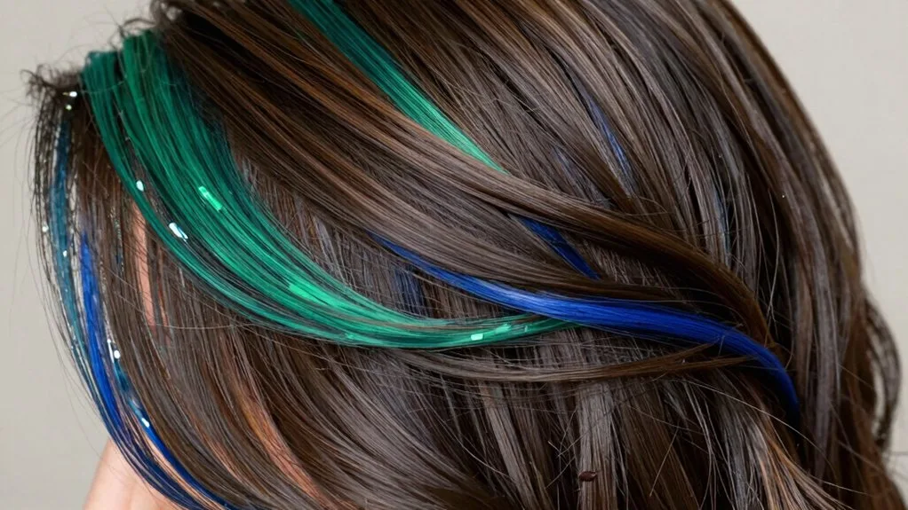 hand painted natural highlights technique