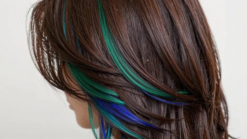 hidden vibrant hair highlights