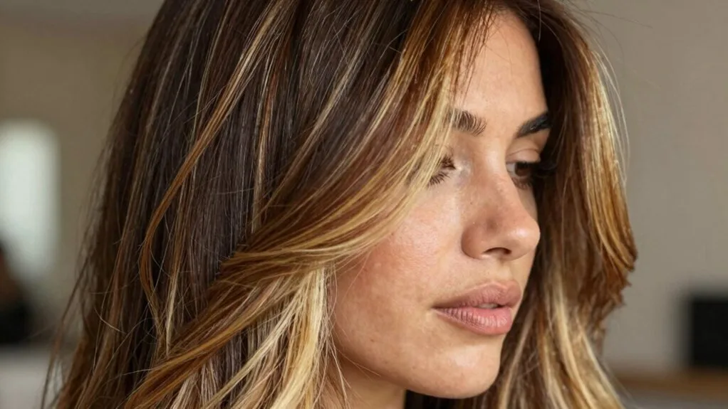 highlight techniques for brunettes