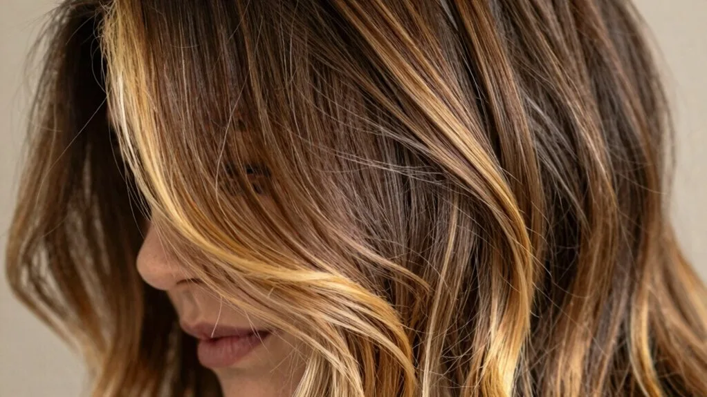 honey blonde balayage technique