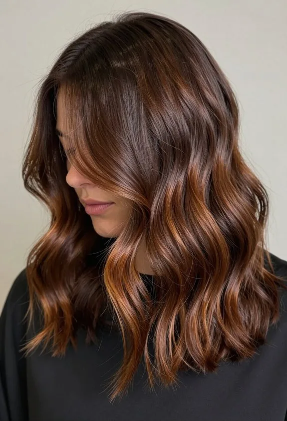 honey brunette with highlights