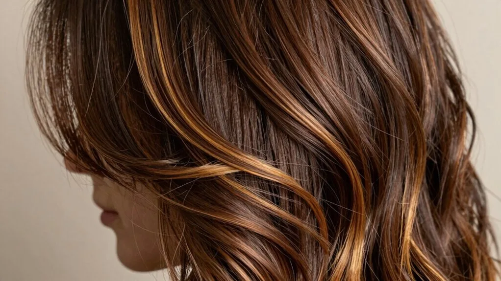 honey highlights for brunette warmth