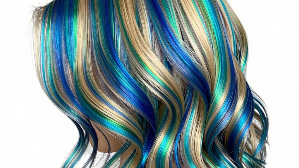 iridescent peacock color technique