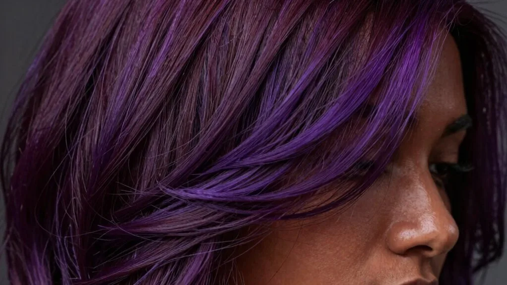 jewel tone amethyst hair transformation