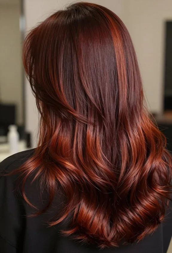 jewel toned mahogany hair color