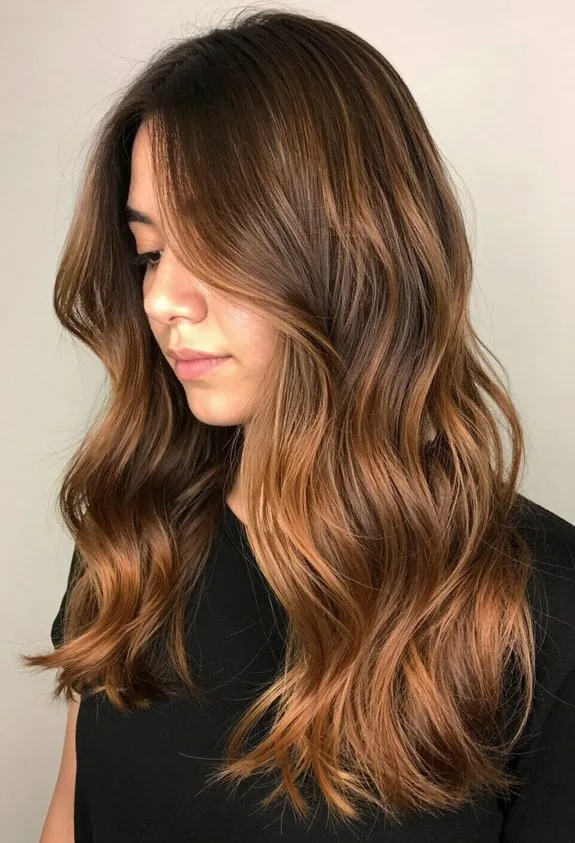 lived in layered brunette balayage