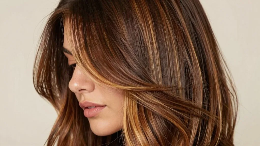 low maintenance balayage brunette look