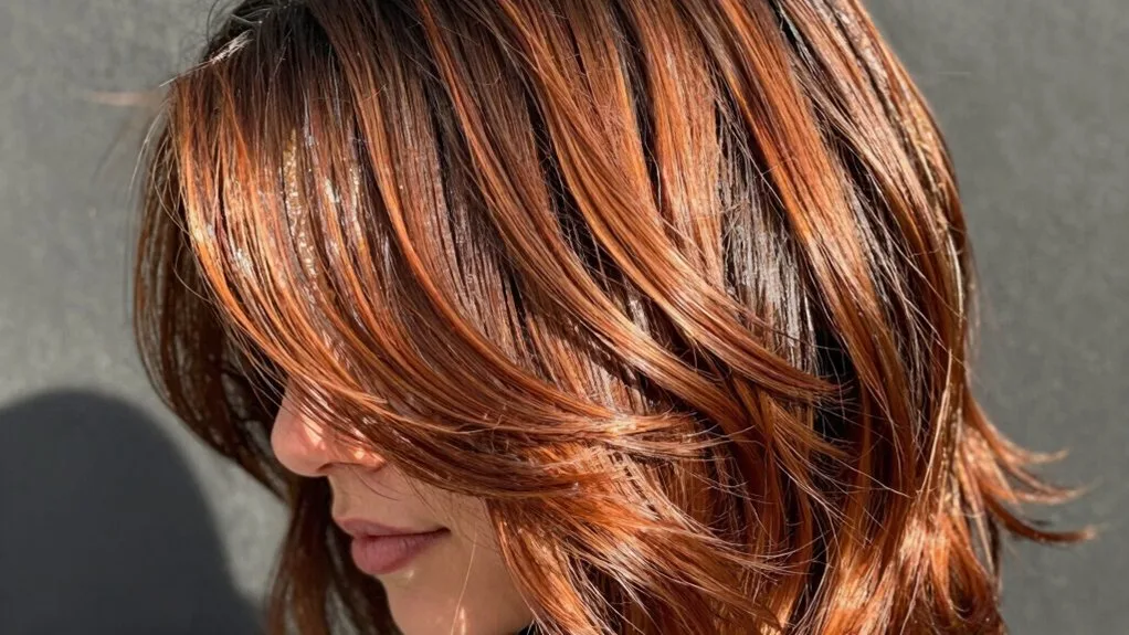 low maintenance copper highlights