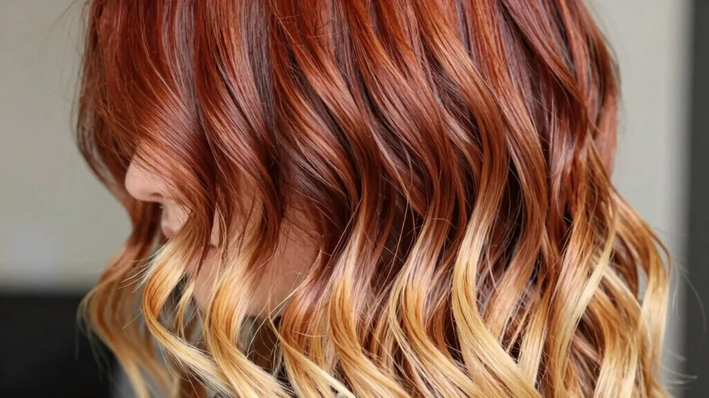 low maintenance warm ombr hair