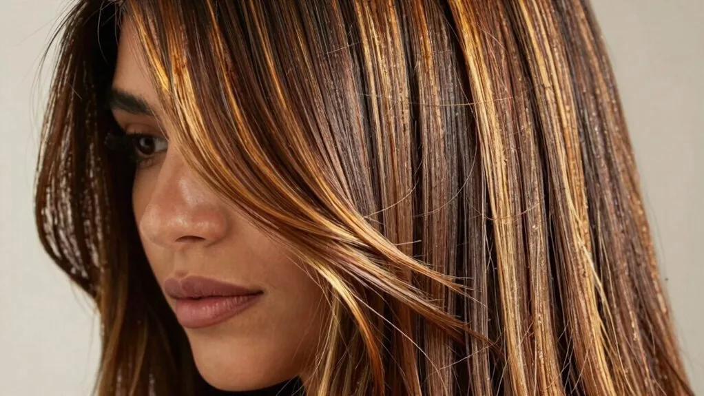 luminous golden bronze hair