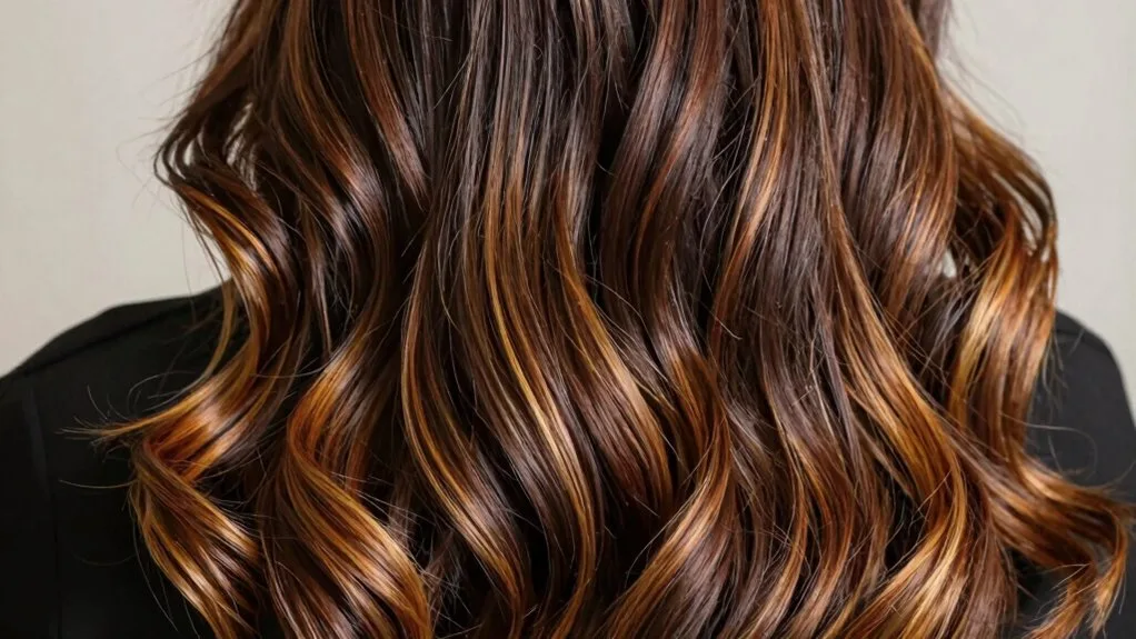 luminous warm caramel balayage