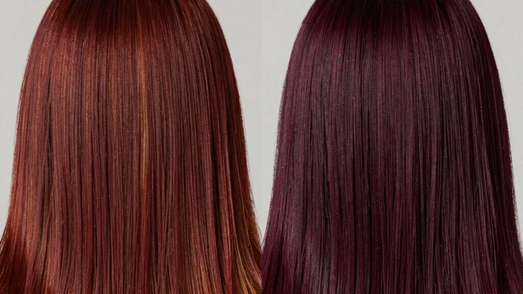luxurious burgundy hair color