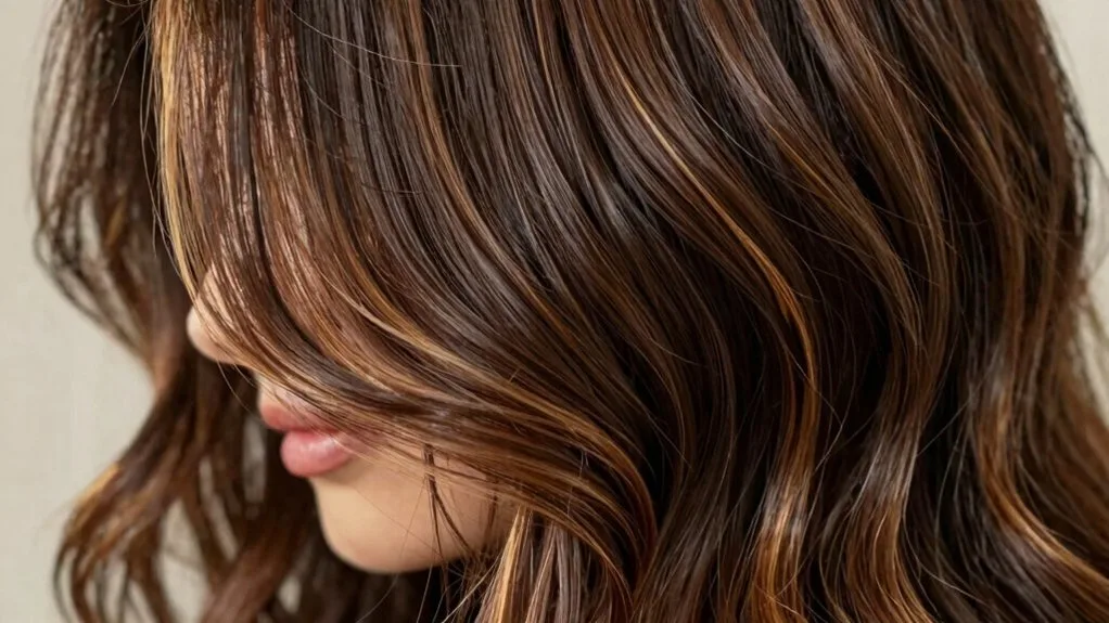 luxurious chocolate mocha highlights