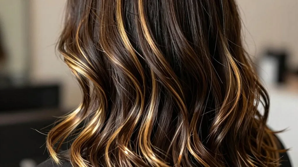 luxurious gold peekaboo highlights