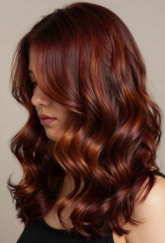 luxurious mahogany hair color