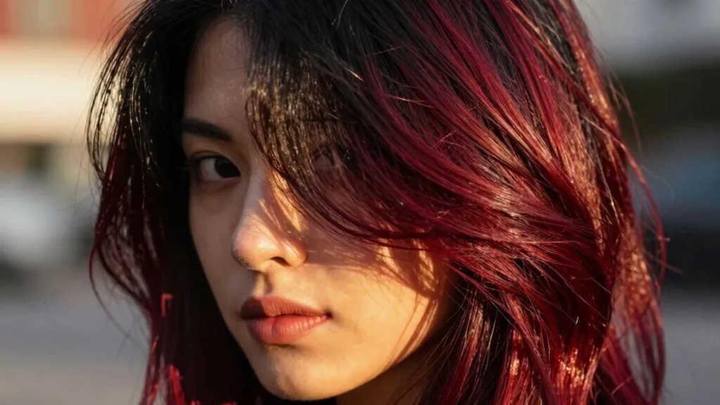 maroon tones reveal dimension