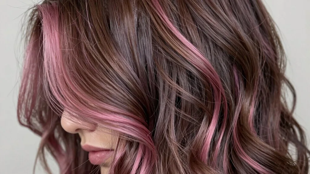 mauve pink lowlights for depth