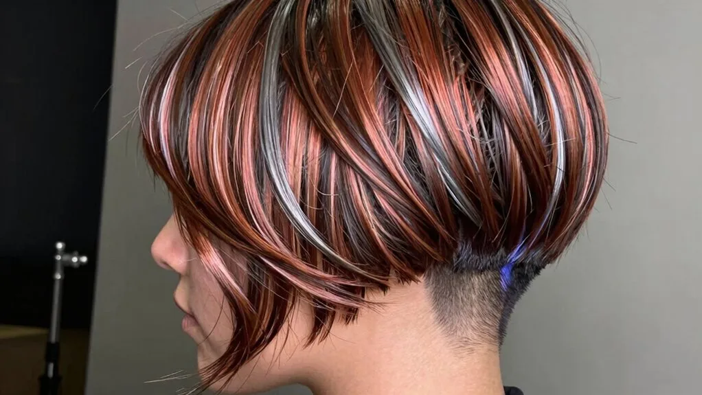 metallic peekaboo hair accents