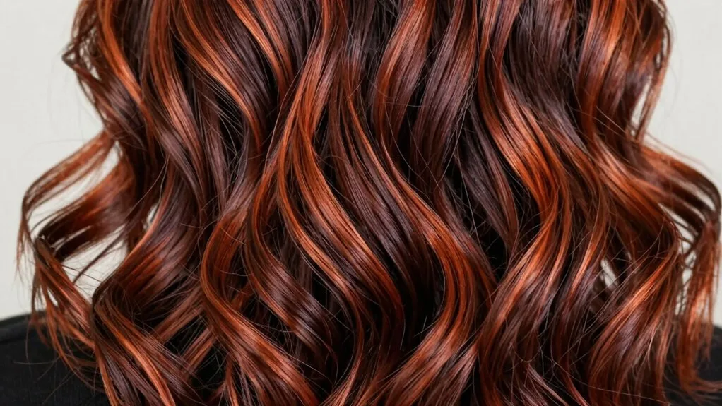 multidimensional auburn enhances curls
